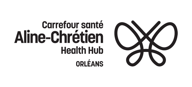 Logo Carrefour santé Aline-Chrétien, noir horizontal
